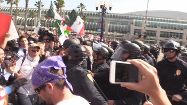 Las protestas en la visita de Trump a San Diego provocan varios detenidos