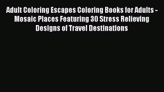 Read Adult Coloring Escapes Coloring Books for Adults - Mosaic Places Featuring 30 Stress Relieving