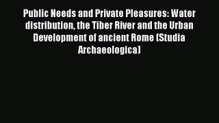 Read Public Needs and Private Pleasures: Water distribution the Tiber River and the Urban Development