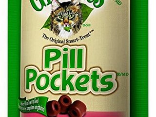 New FELINE GREENIES PILL POCKETS Treats for Cats Salmon Flavor - Best