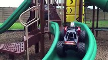 GIANT RC MONSTER TRUCK Remote Control toys Cars for kids Playtime at the Park Egg Surprise