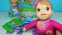 Peppa Pig Jogo Quebra-Cabeça Baby Alive Risadinha Elsa Frozen Bonecas Brinquedos Video