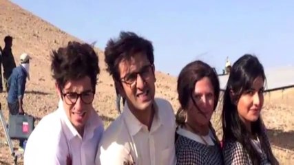 Ranbir and Katrina On Jagga Jasoos Set With Body Double