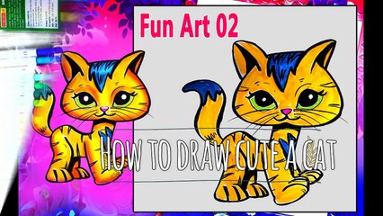 How to draw a cute cat