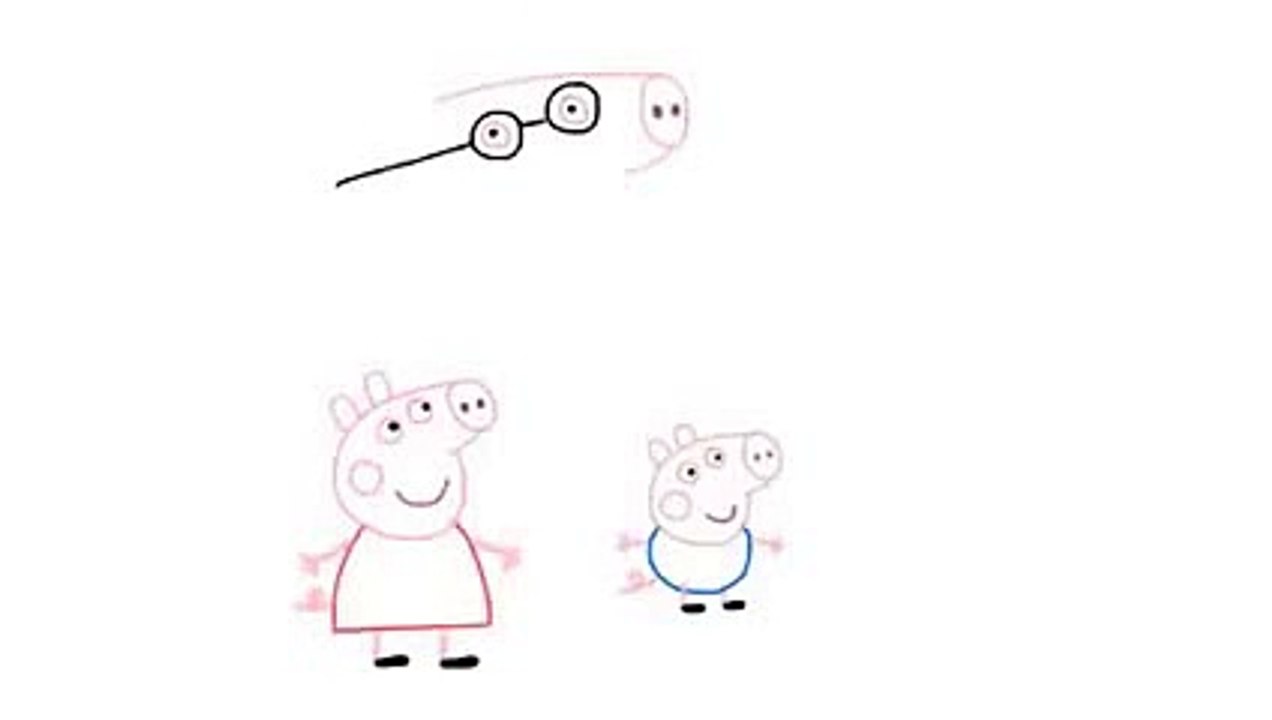 Como Dibujar Peppa Pig   la familia
