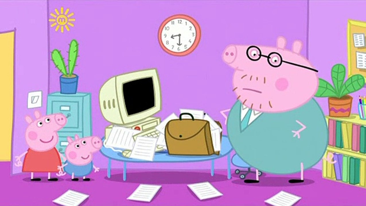 Peppa Pig. Paper Aeroplanes. Mummy Pig and Daddy Pig and George Pig