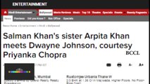 Salman Khan's sister Arpita Khan meets Dwayne Johnson, courtesy Priyanka Chopra