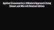 [Download] Applied Econometrics: A Modern Approach Using Eviews and Microfit Revised Edition