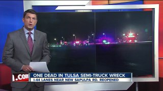 One Dead In Tulsa Semi-Truck Wreck