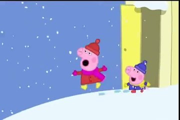 Peppa Pig S1x10 La Neige cartoon snippet