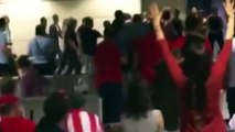 Real Madrid and Atletico Madrid fans FIGHT at airport ahead of Champions League Final 28-05-2016 HD