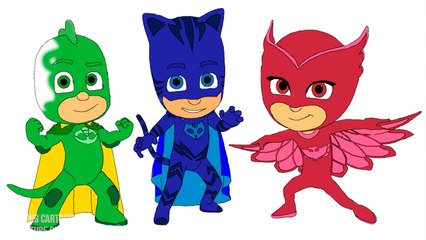 PJ MASKS Learn colors Coloring Pages for Kids Cartoon Episode 2