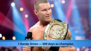 Who are the 10 longest reigning WWE World Heavyweight Champions