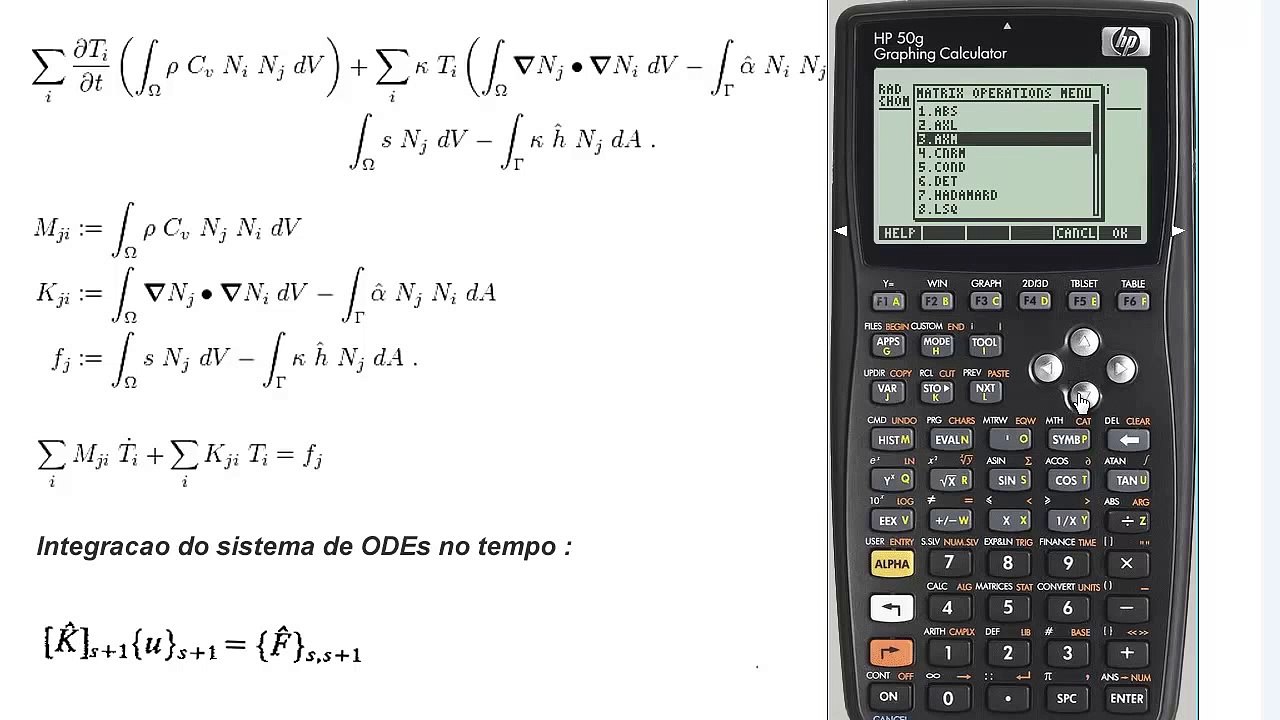 Curso Hp 50g - Resolvendo determinante