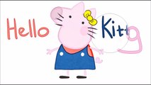 Peppa Pig español into Hello Kitty Disfraces FUN Animation videos for kids and Children1