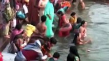 Holy sensation on the bank of river Varanasi Ganges