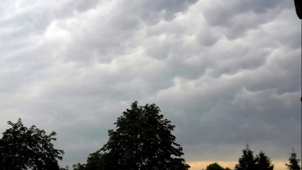 Amazing Mammatus clouds Full HD