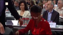 Activist throws chocolate cake in German Left Party leader’s face at congress