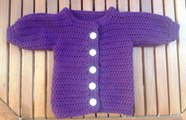 Crochet Baby Jacket - Cardigan - Sweater - Front Part left, part 3 by BerlinCrochet