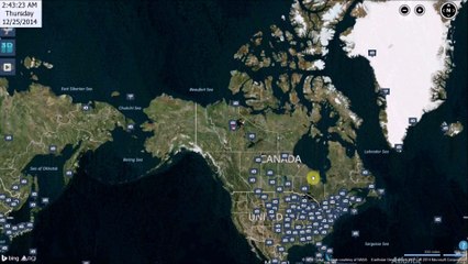 Timelapse of Santa's Route in 2014