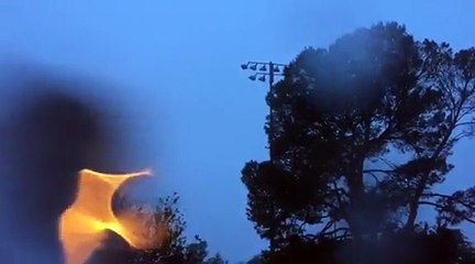 Light Spheres in Clouds During Rain Storm ,West Los Angeles ,CA, US,07.03.2016.