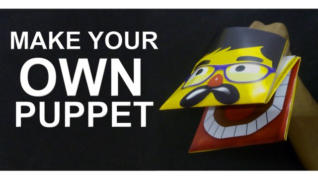 Easy Make Paper Puppet - How To Make Your Own Hand Puppet