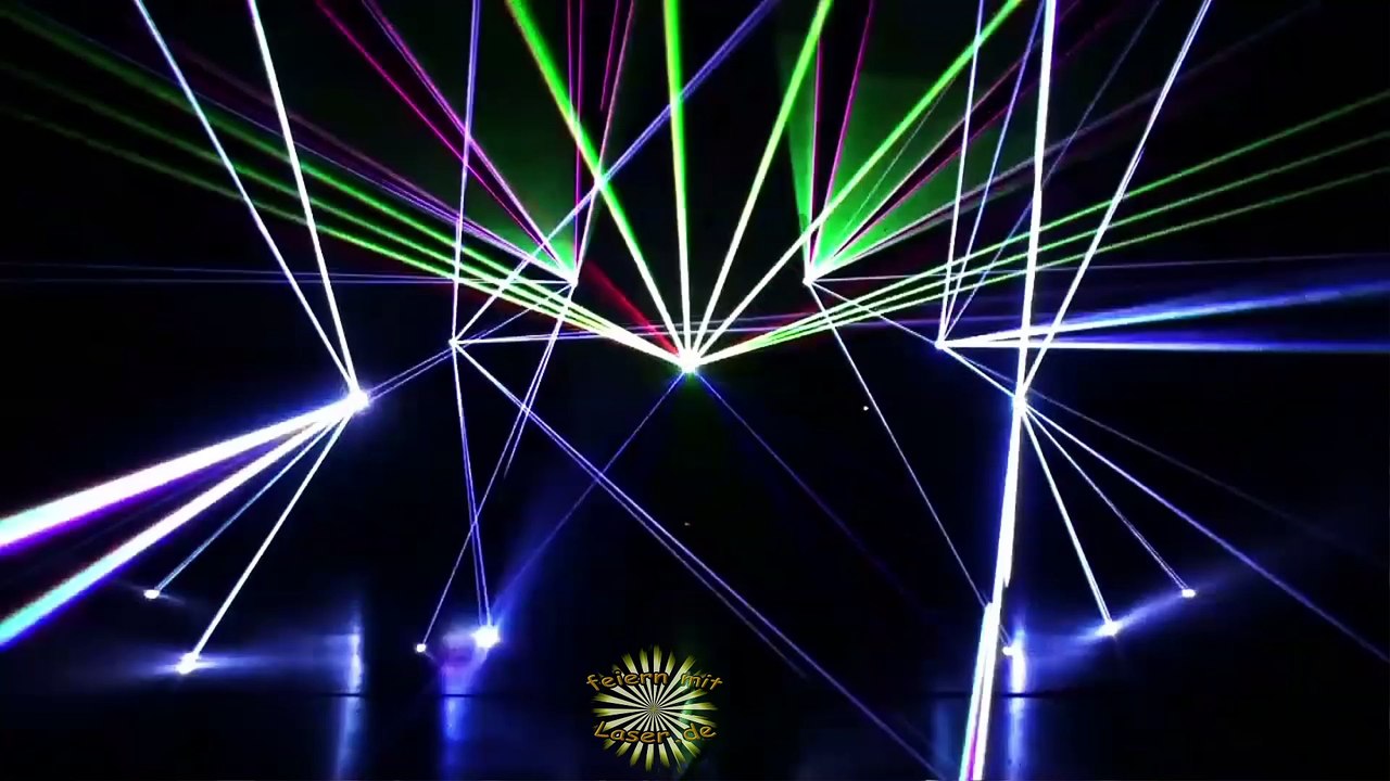 kurze Ausschnitte international prämierter Lasershows (fürs Video mit freier Musik unterlegt)
