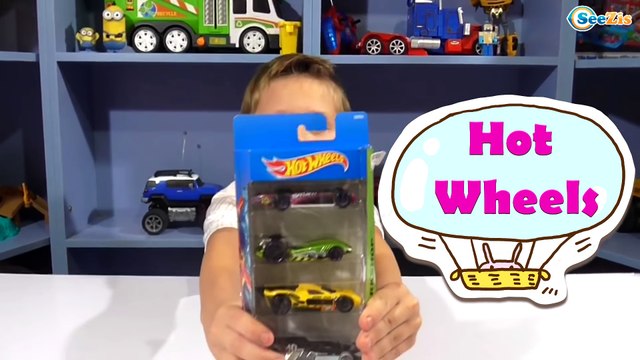 Hot Wheels Sport Cars. Video for kids – unboxing toys trucks. Cars Toys Review Episode 16