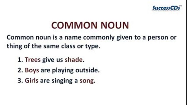 Common Noun and Proper Noun - Learn English Grammar Online