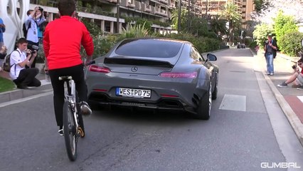 Mercedes AMG GT-S Prior-Design PD800 GT Widebody - Revs & Accelerations in Monaco