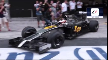 F1 2014 Abu Dhabi Test - McLaren Honda Fire up for the first time! (Engine Sound)