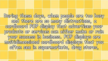 Ways for Your Cardboard Display to Stand Out