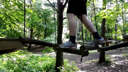 Me going through an obstacle in Pirita Seikluspark Tallin Estonia