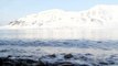Ice coast of the Arctic Ocean. The surroundings of Longyearbyen, Svalbard.