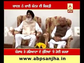 CM Badal enjoys Khattar's breakfast