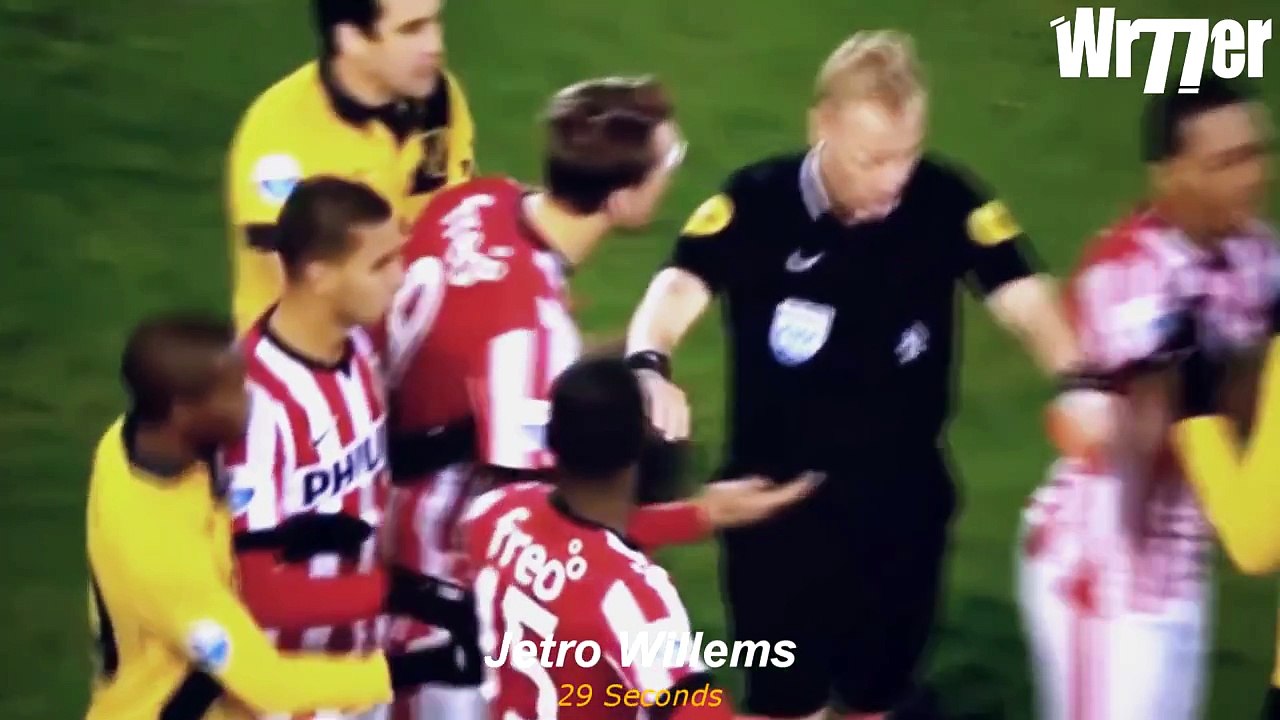 Top 10 Fastest Red Cards
