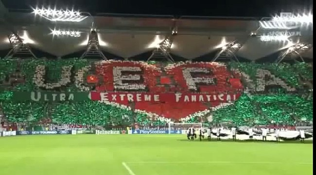 UEFA Protest From Legia Warsaw Fans-Legia Varşova taraftarından UEFA'ya protesto