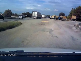 Испугался БТРа