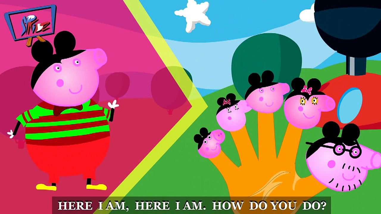Five little peppa pigs Finger family hulk Rhymes Collection video snippet