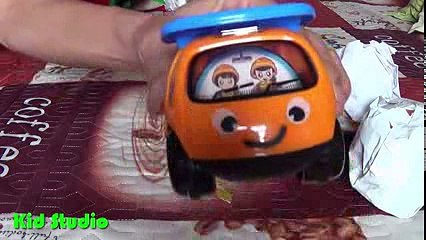 Car toy - Bóc xe ô tô chở cát, cần cẩu, trộn bê tông - Unboxing car sand, crane, mixer truck