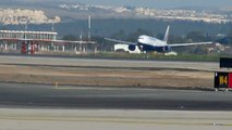 Transaero Boeing 772 landing rwy 26 at Ben Gurion airport-Israel