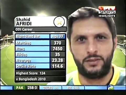 Shahid Afridi Match Winning 34 Runs on Just 12 balls Against Sri Lanka - 1st ODI - 18 Dec 2013