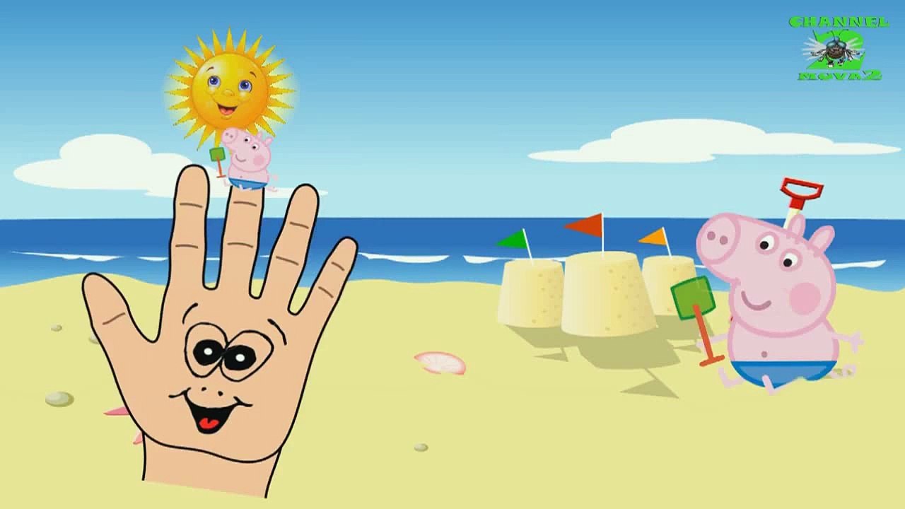 Peppa pig Finger Family on the beach video snippet