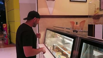 ICE CREAM SHOP DOUBLE DIPS THEIR SAMPLE SPOONS