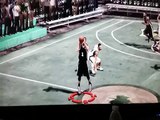 I made a half court shot in NBA 2K12 with D Rose