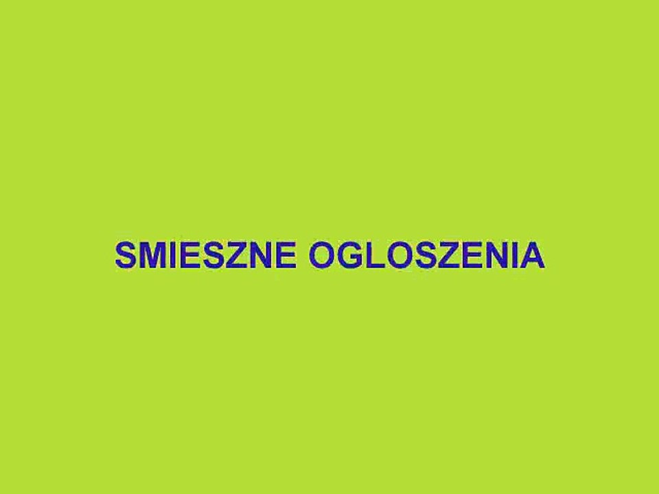 smieszne ogloszenia