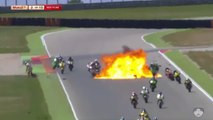 Scary accident Aragon 2016 Moto 2 CEV
