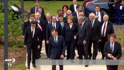 Hollande et Merkel inaugurent le Mémorial de Verdun rénové