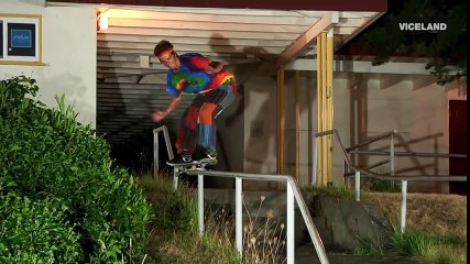 Nailing the Kinky Rail  KING OF THE ROAD - Possible Broken Cheekbone (Clip)