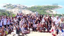 Subimos o Morro do Moreno, em Vila Velha, pela trilha do cipó